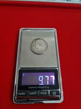 Moneda Plata 2 Pesetas Alfonso XII 1884