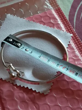 Pulsera esclava corazón plata