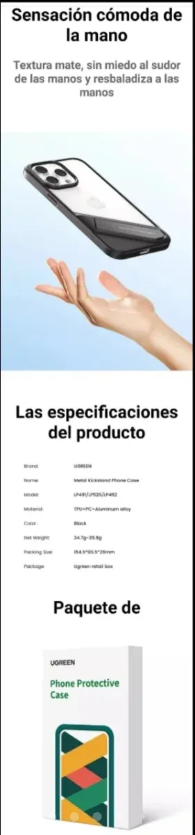 Funda Nueva UGREEN iPhone 13 con Soporte