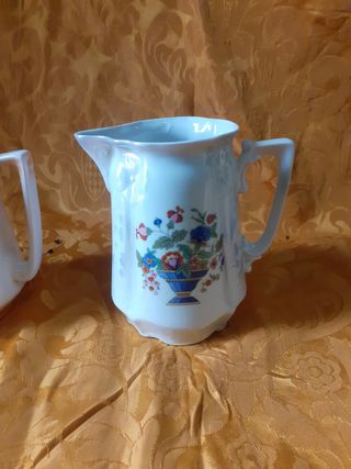 3 Jarras Antiguas de Loza Sevillana