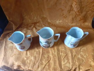 3 Jarras Antiguas de Loza Sevillana