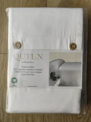 Funda Nórdica Algodón Orgánico Blanco cama 90cm