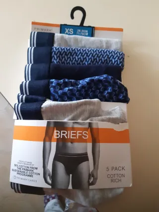 Calzoncillos Briefs Primark Talla XS (5 unidades)