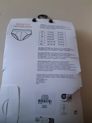 Calzoncillos Briefs Primark Talla XS (5 unidades)