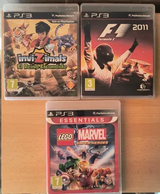 PlayStation 3 (PS3) Slim 320GB + 2 Mandos + 3 jueg