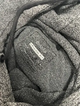 Bershka Sudadera gris con capucha M