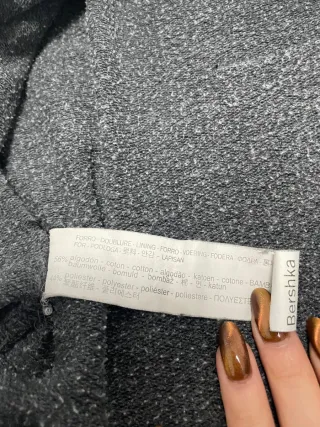 Bershka Sudadera gris con capucha M