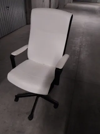 Silla de oficina gamer blanca