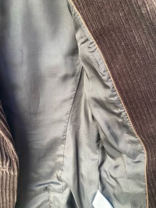 Americana Zara Basic Pana Marrón Talla S