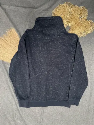 Zara Sudadera cuello alto azul M