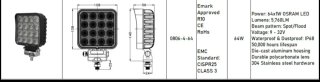 Faro TRABAJO LED 64w OSRAM   IP68 Nuevo