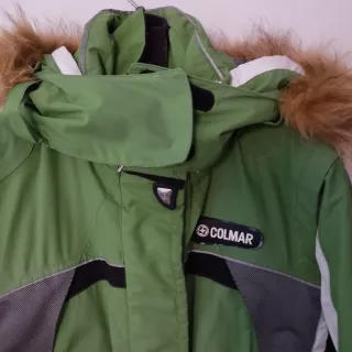 Completo sci Colmar verde con pantaloni e guanti