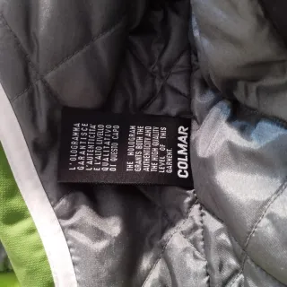 Completo sci Colmar verde con pantaloni e guanti