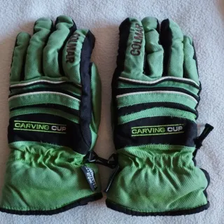 Completo sci Colmar verde con pantaloni e guanti