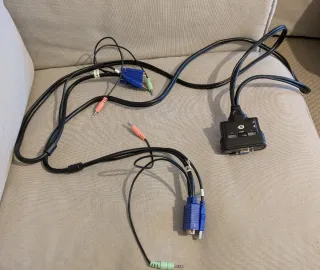 Conmutador KVM VGA, 1 monitor para dos ordenadored