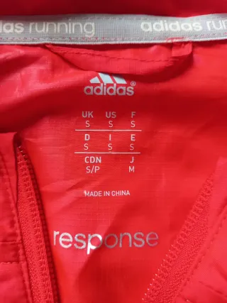 Chaqueta Cortavientos Adidas Roja Talla S