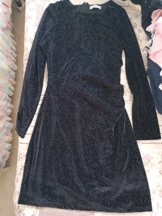 Vestido negro terciopelo INSIDE Talla L nochevieja