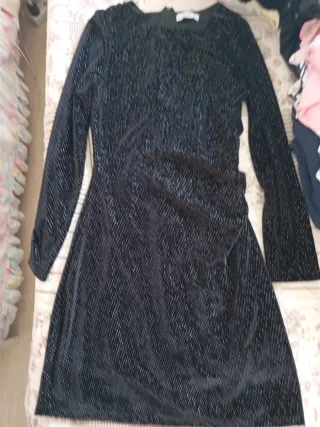 Vestido negro terciopelo INSIDE Talla L nochevieja