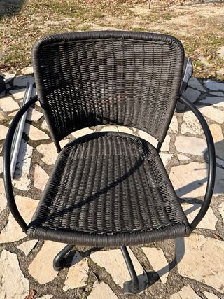 Silla de escritorio Ikea mimbre negra