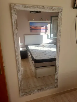 Espejo de pared madera y cristal