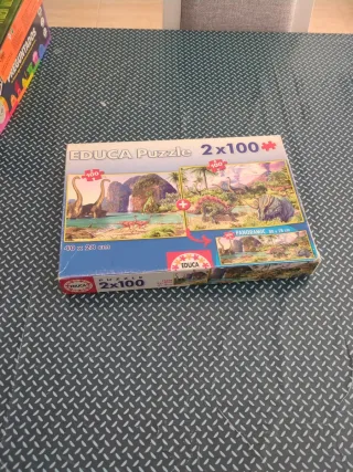Puzzle Educa 2x100 Dinosaurios