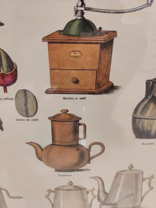 Póster vintage enmarcado - Le Café