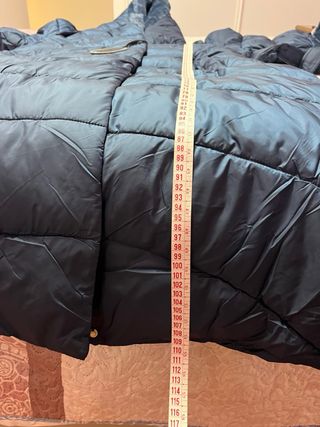 Abrigo largo mujer azul marino