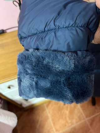 Abrigo largo mujer azul marino