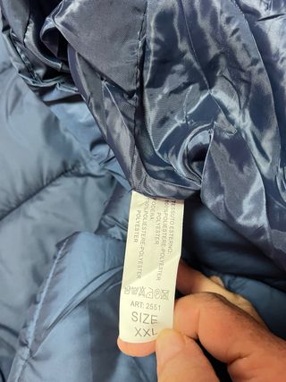 Abrigo largo mujer azul marino