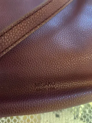 Bolso de hombro burdeos