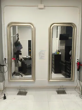 Espejos grandes plateados