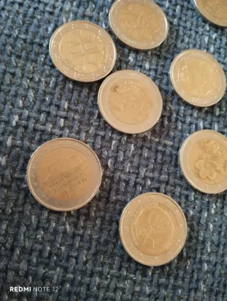 Lotto 10 monete da 2 Euro