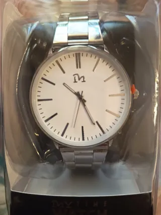 Reloj MY TIME Hombre Plata y Blanco