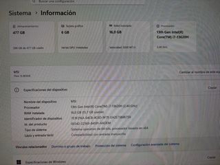 Portátil Gaming Msi thin 15