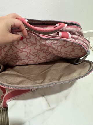 Bolso Pañalera Tous Rosa Estampado