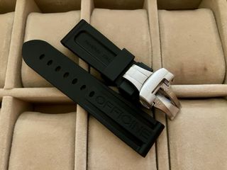 Correa para reloj Panerai Negra, cierre deployante