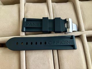 Correa para reloj Panerai Negra, cierre deployante
