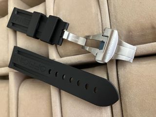 Correa para reloj Panerai Negra, cierre deployante