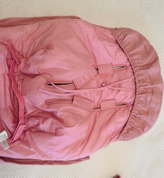 Saco Pasito a Pasito + capota rosa