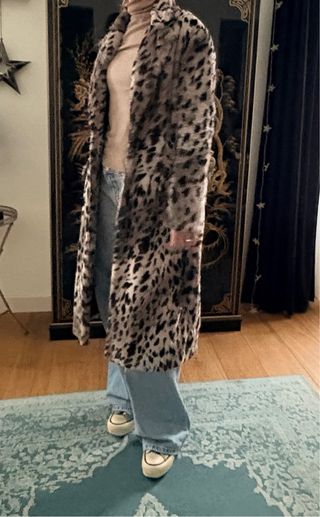 Abrigo pelo Maje animal print