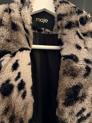 Abrigo pelo Maje animal print