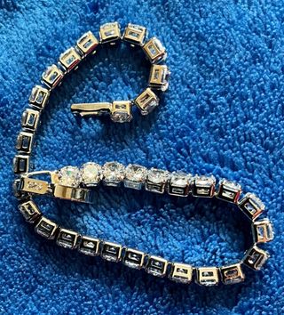 Bracciale da Donna con zirconi artificiali, 17 cm.