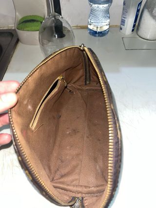 Necessaire Louis Vuitton Donna Marrone Beige