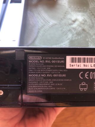 Console Nintendo Wii Nera