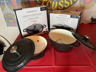 Set Olla Asador y Cazuela Hierro Fundido Ernesto