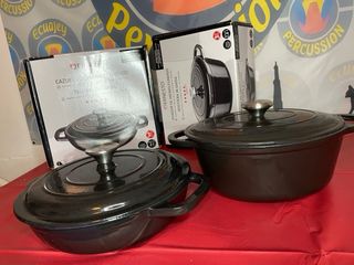 Set Olla Asador y Cazuela Hierro Fundido Ernesto