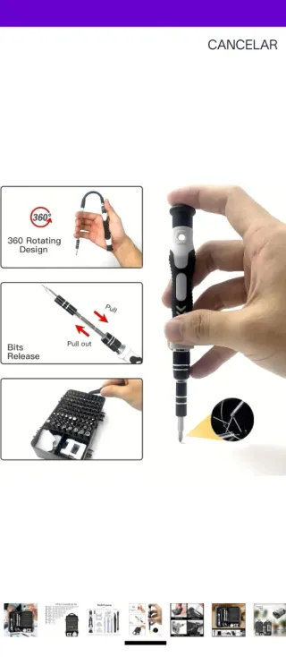 Kit 122 en 1 Destornilladores Magnéticos