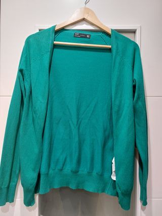 Chaqueta de punto Zara verde