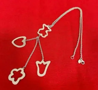 Collar Tous Corazón y Oso Plata