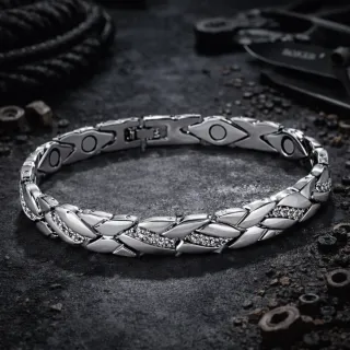 Pulsera Hombre de Tungsteno color plata